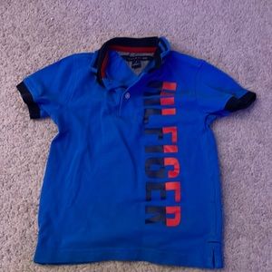 Boys small Tommy Hilfiger button tee.